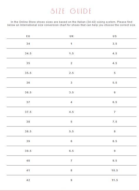 givenchy shoe size chart.